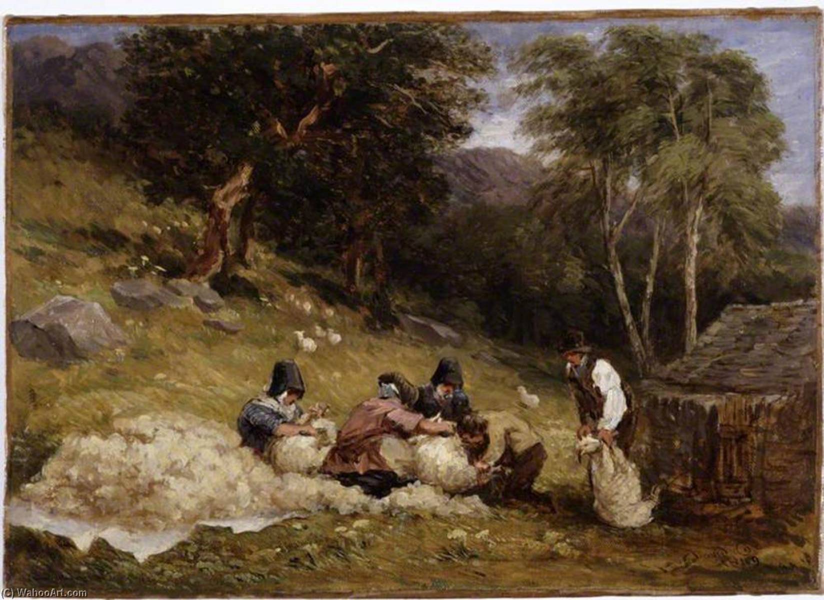 Sheep Shearing — Дэвид Кокс (старший)