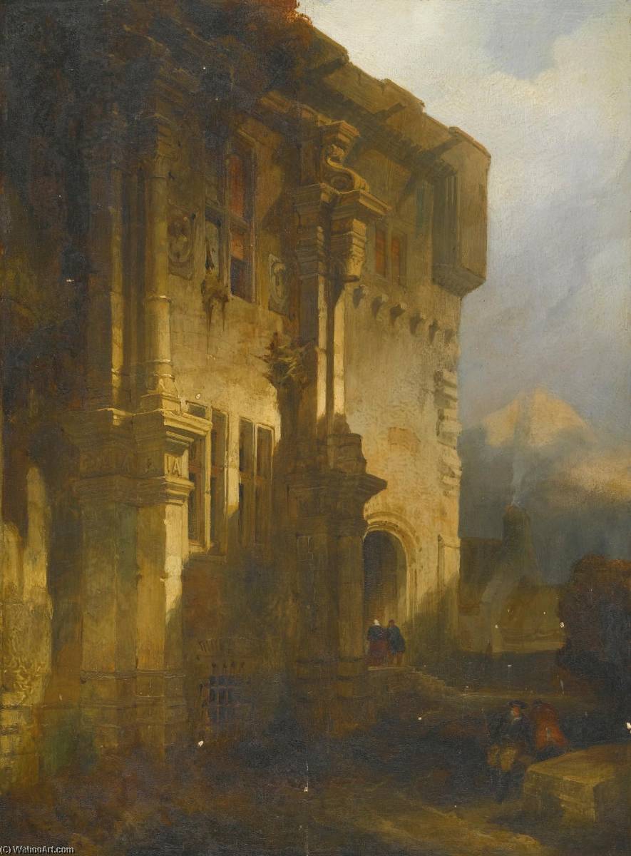 Part Of The South Front Of The Courtyard Of Falkland Palace — David Roberts