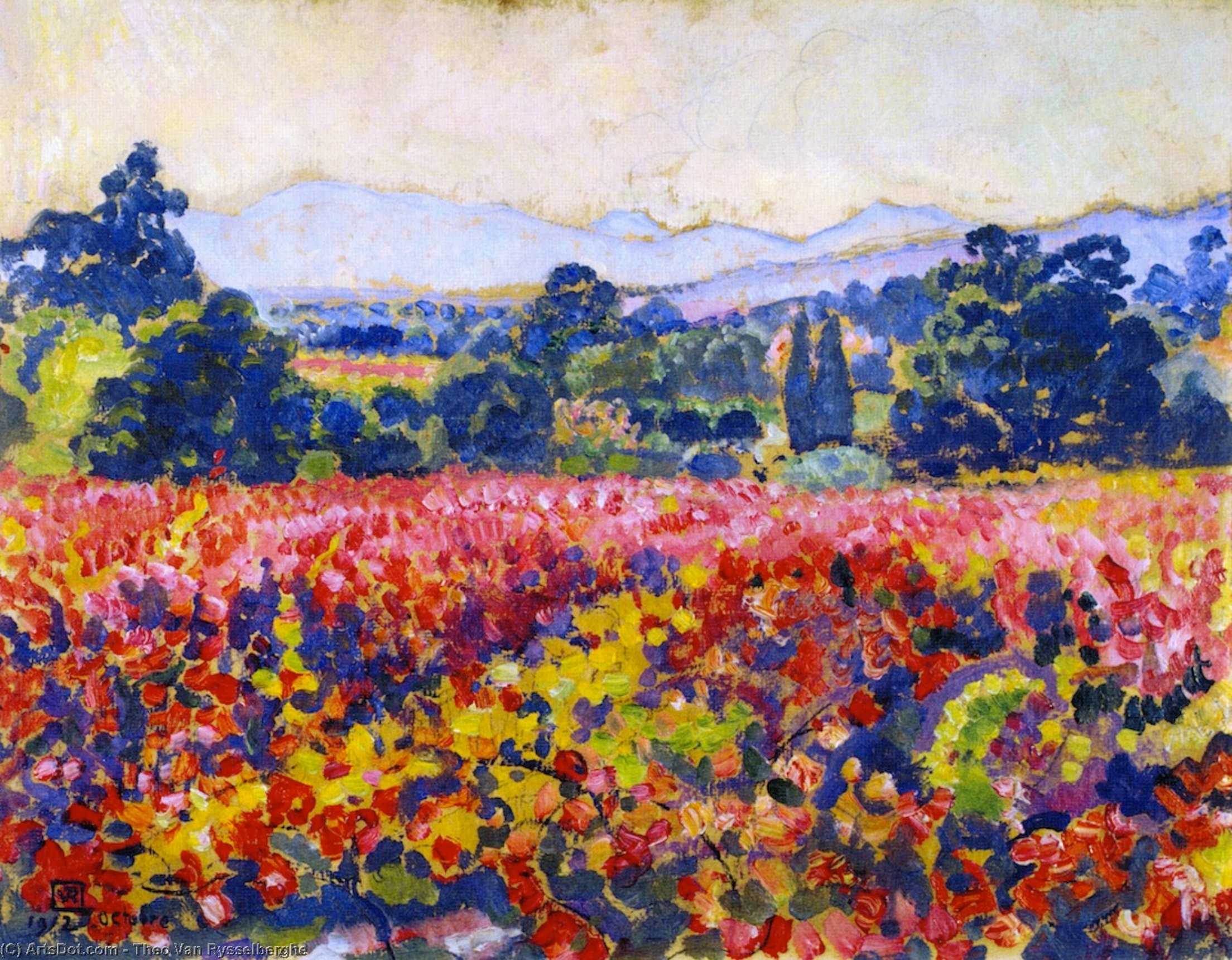 Study For 'vines In October' — Тео Ван Рисслельбергх