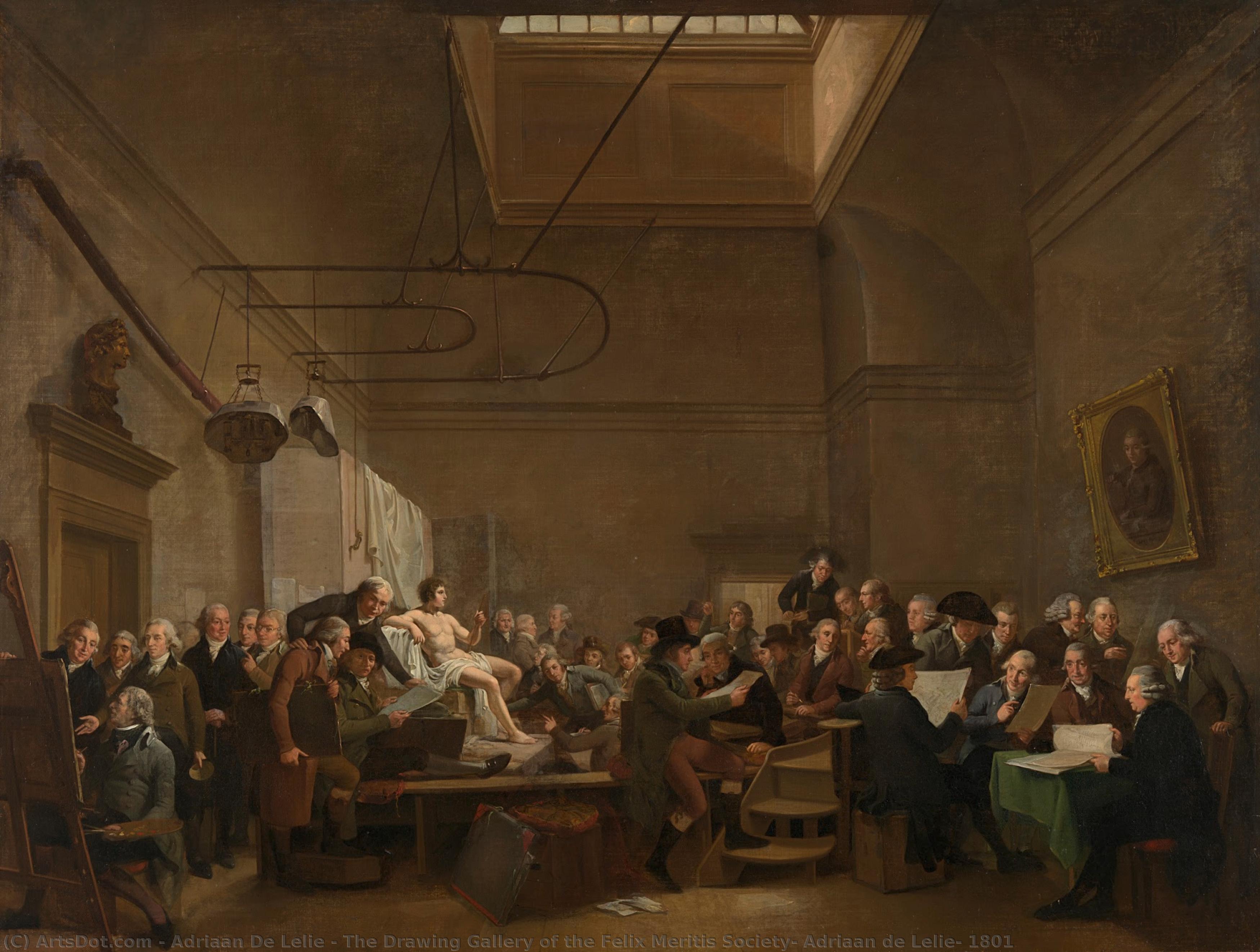 The Drawing Gallery Of The Felix Meritis Society, Adriaan De Lelie, 1801 — Adriaan De Lelie