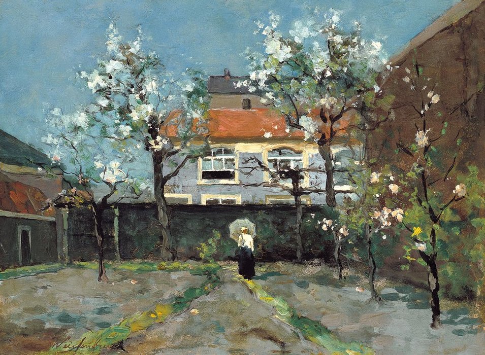 Back Garden At The Kazernestraat, The Hague — Jan Weissenbruch