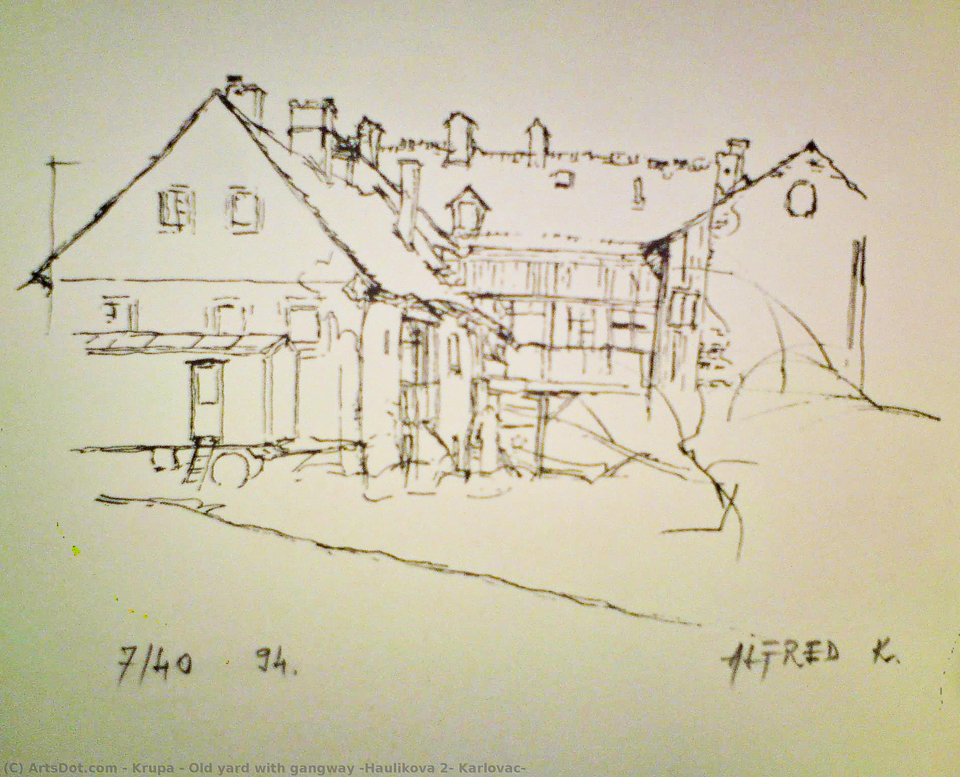 Old Yard With Gangway (haulikova 2, Karlovac) — Alfred Freddy Krupa