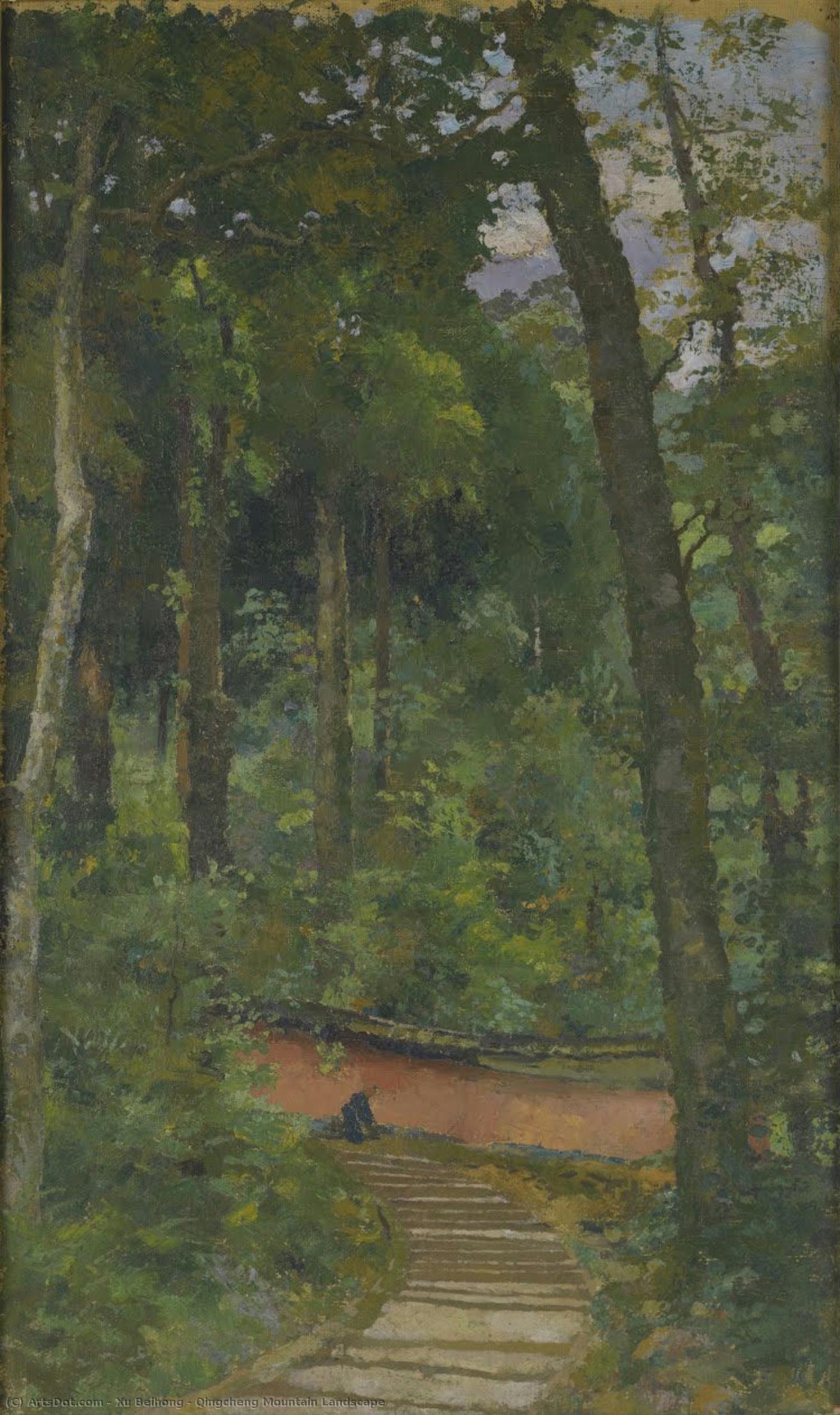 Qingcheng Mountain Landscape — Xu Beihong