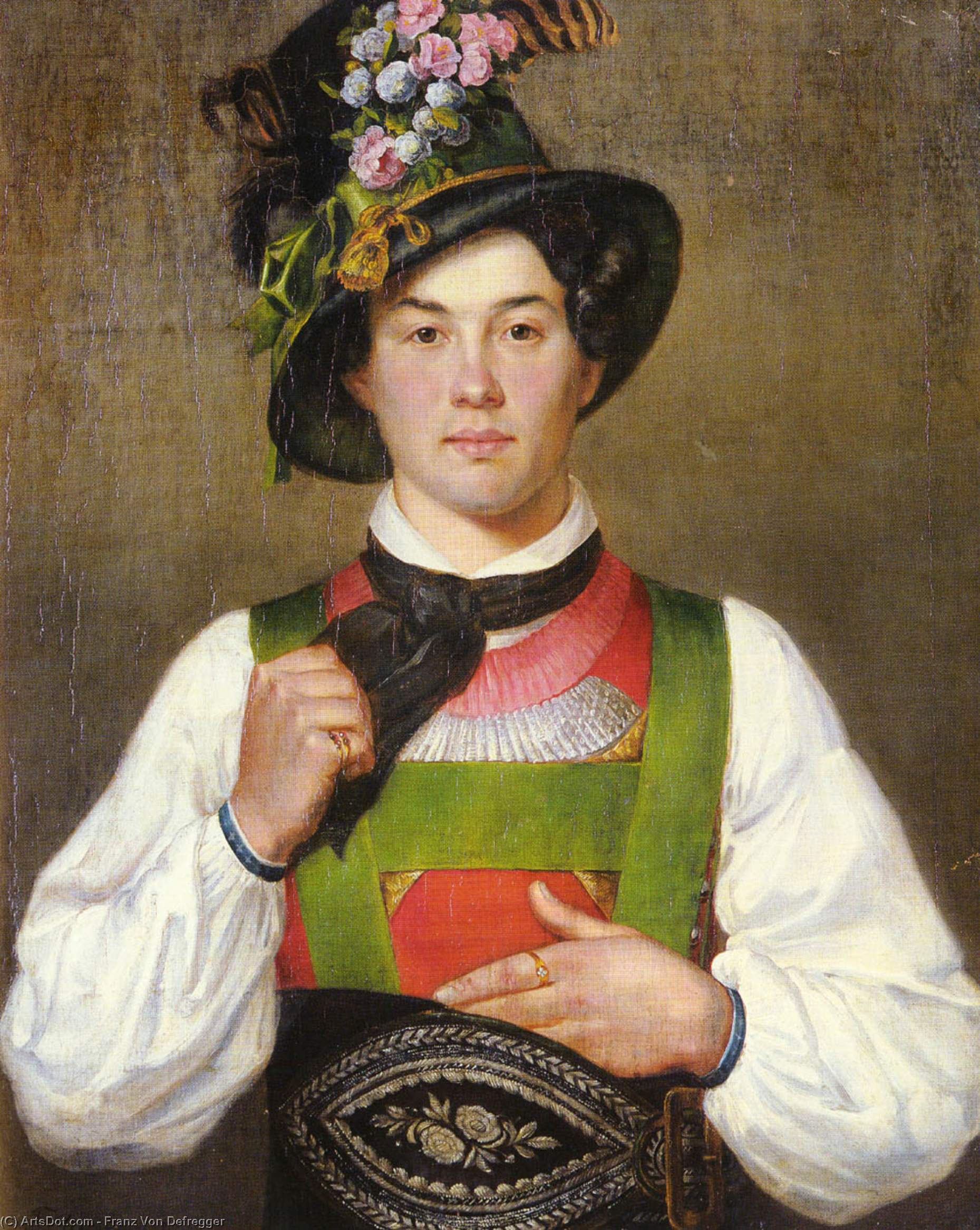 A Young Man In Tyrolean Costume — Франц Фон Дефреггер