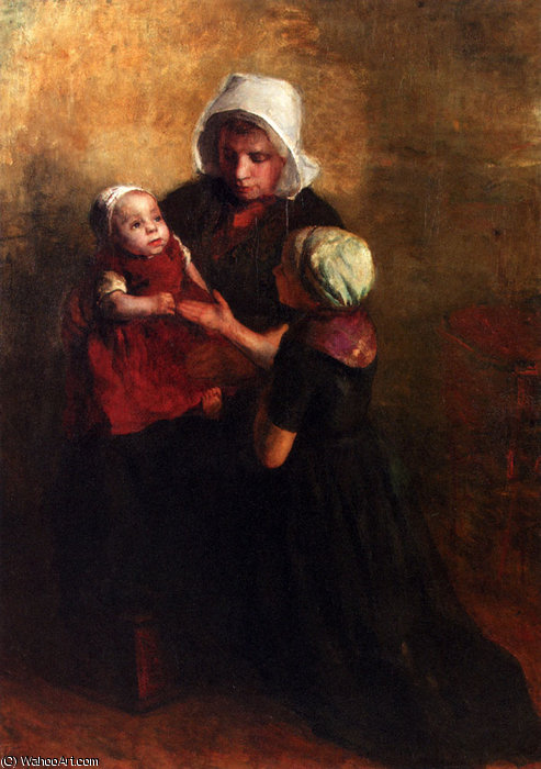 Playing With Little Sister — Albert Neuhuys