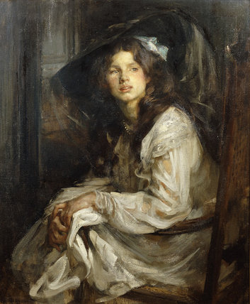 Girl Seated In A Chair — Sir James Jebusa Shannon