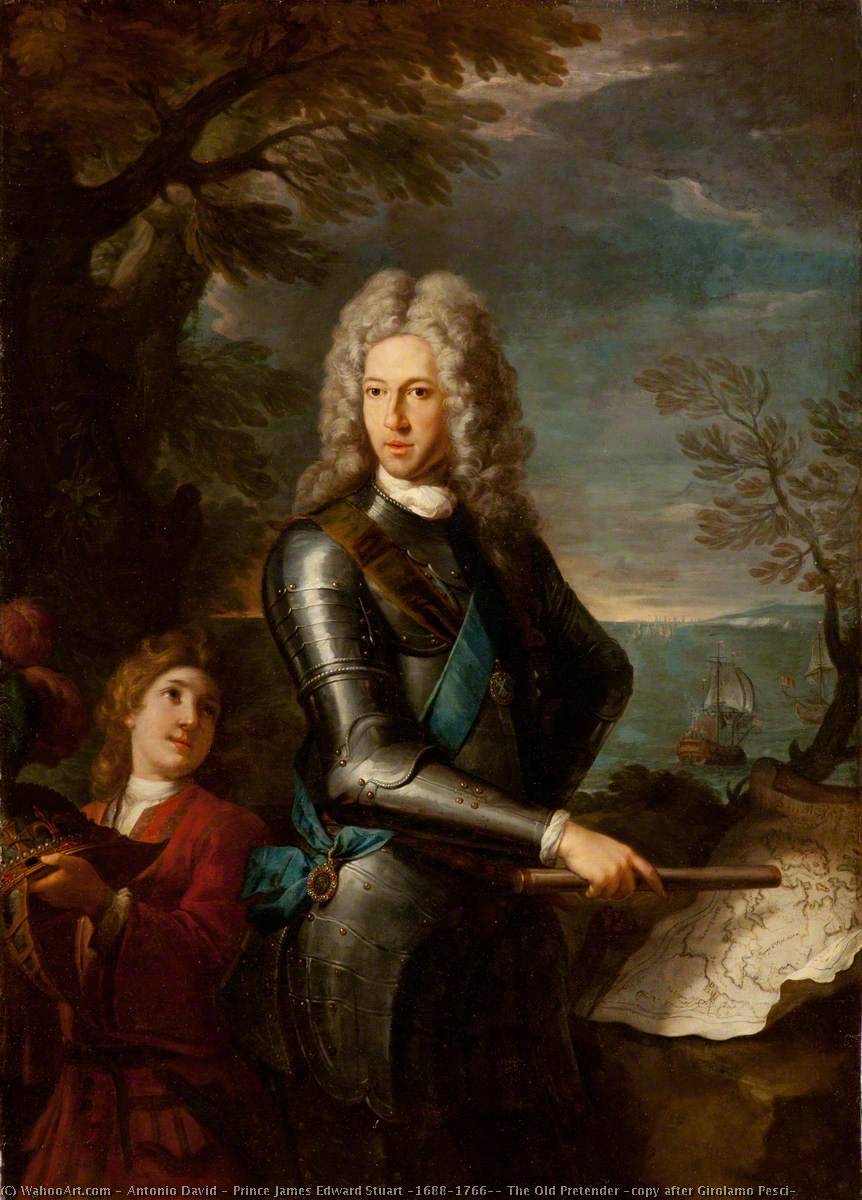 Prince James Edward Stuart (1688–1766), The Old Pretender (copy After Girolamo Pesci) — Antonio David