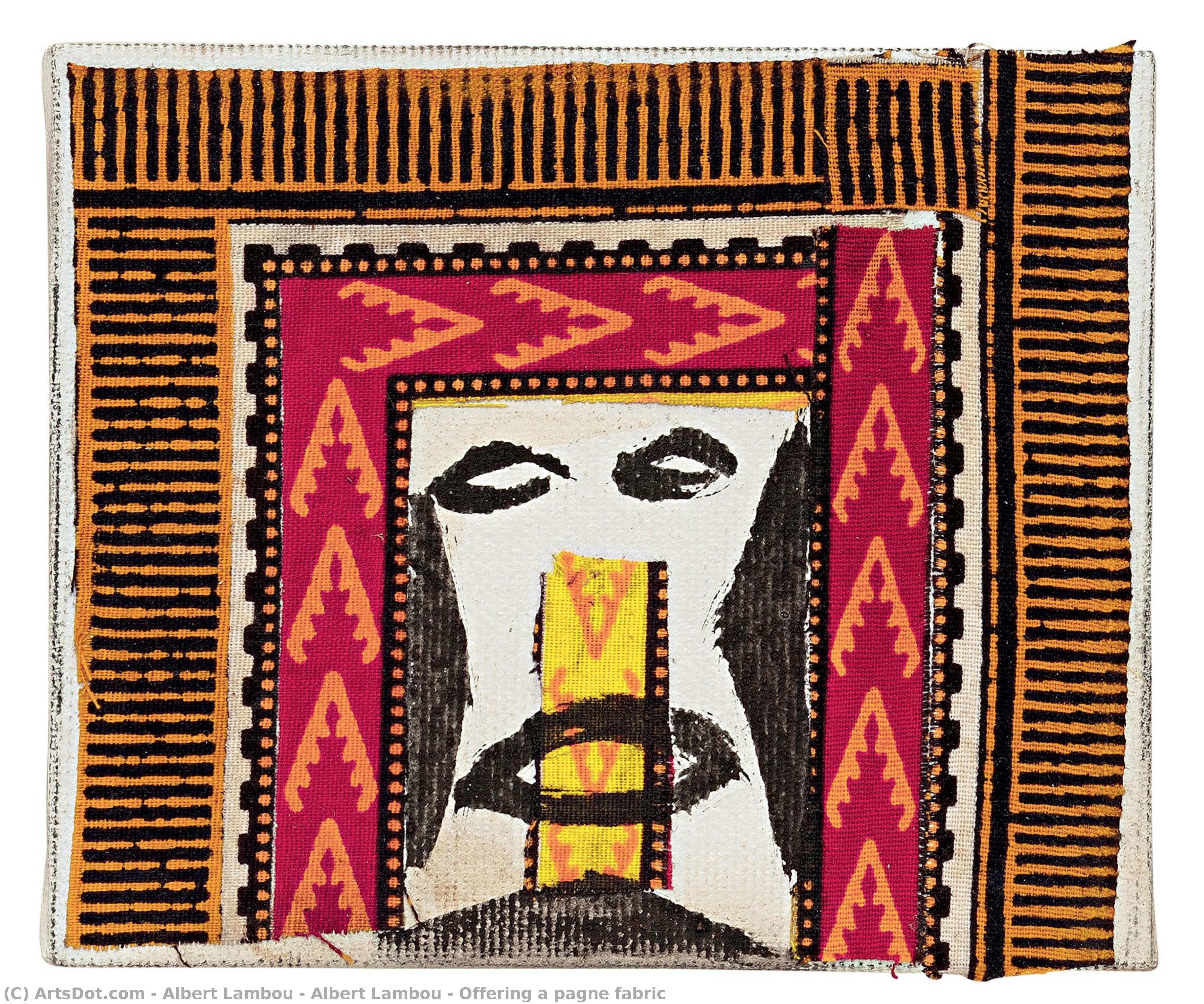 Albert Lambou - Offering A Pagne Fabric — Albert Lambou