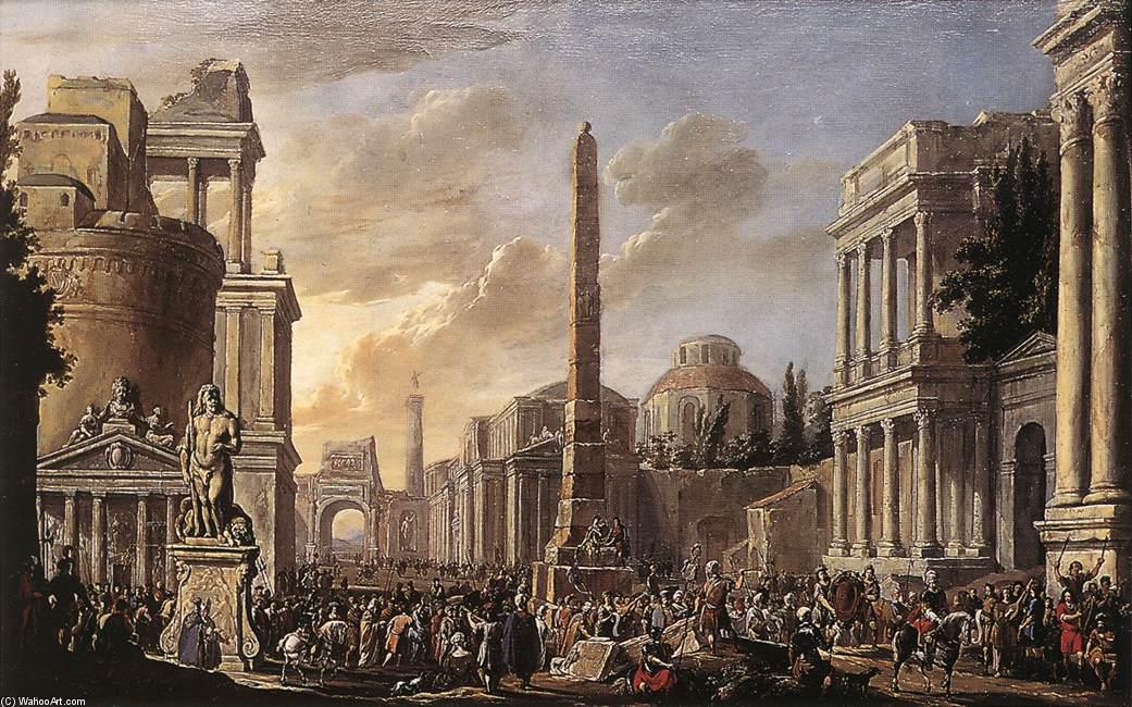 Antique Forum With A Triumphal Procession — Jacob Van Der Ulft