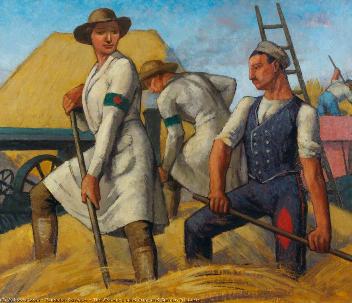 The Women's Land Army And German Prisoners — Randolph Schwabe