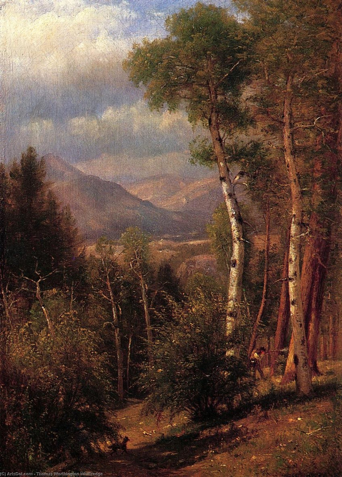 Hunter In The Woods Of Ashokan — Thomas Worthington Whittredge