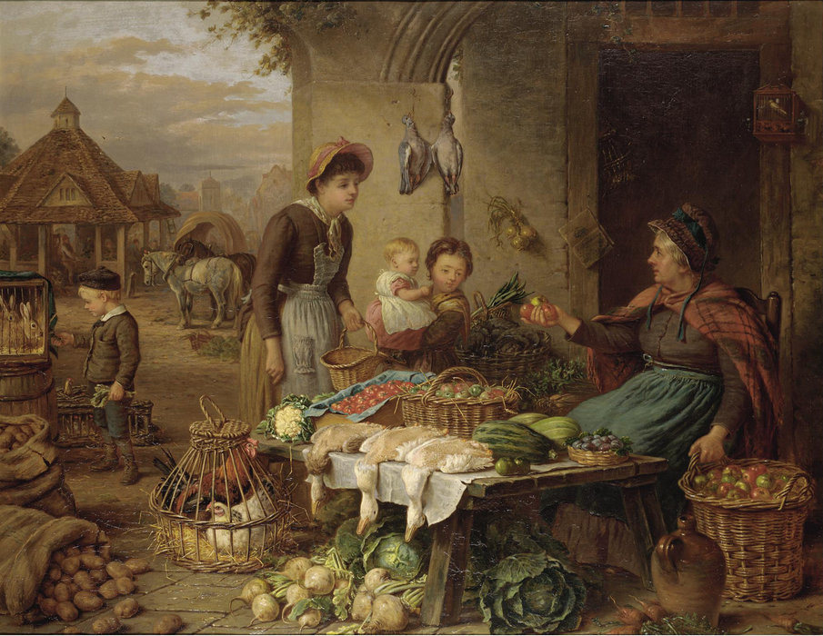 A Market Stall — Henry Charles Bryant