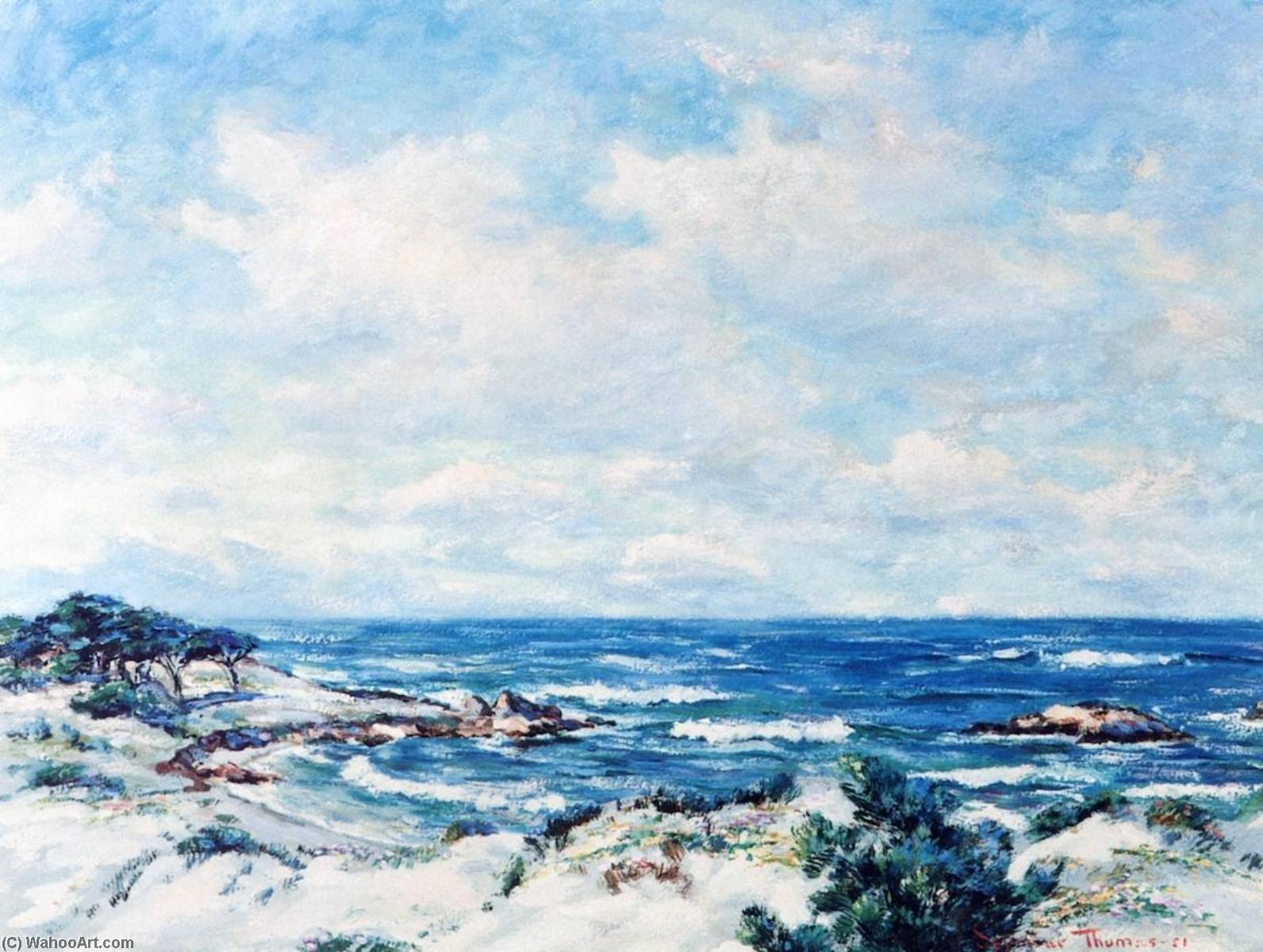 Monterey Coast North Of Carmel, California — Charles H Woodbury