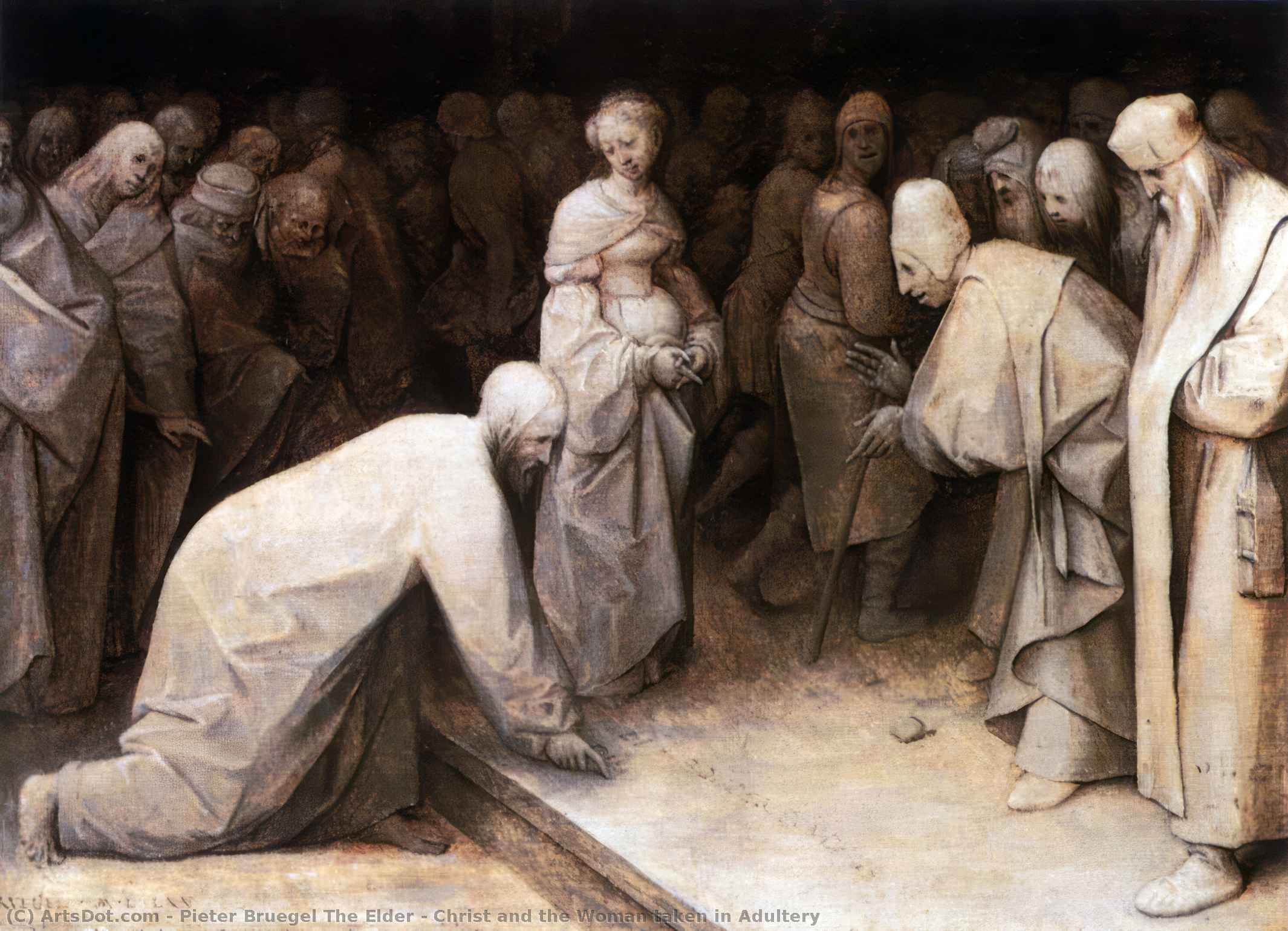 Cristo Y La Mujer Tomada En Adultería — Pieter Bruegel El Viejo