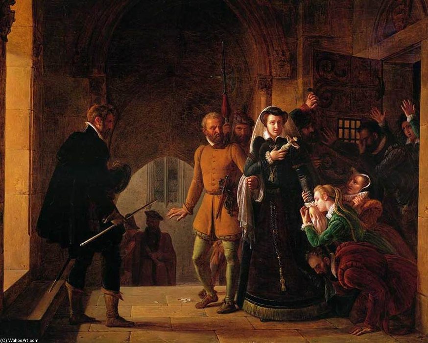 Mary, Queen Of Scots, Separated From Her Faithfuls — Pierre Révoil