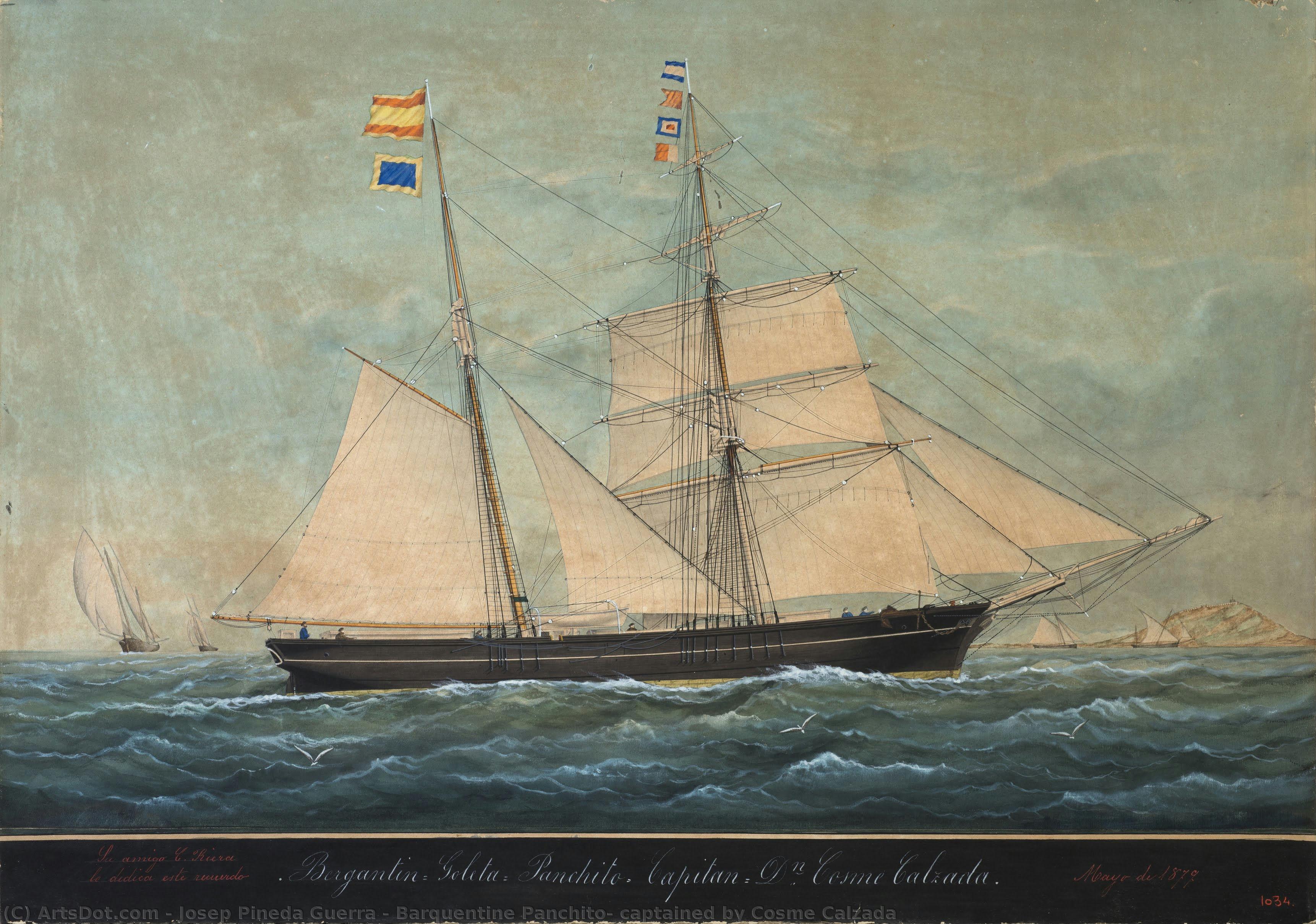Barquentine Panchito, Captained By Cosme Calzada — Josep Pineda Guerra