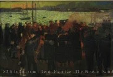 The Fires Of Saint John At Loctudy — Denis Maurice