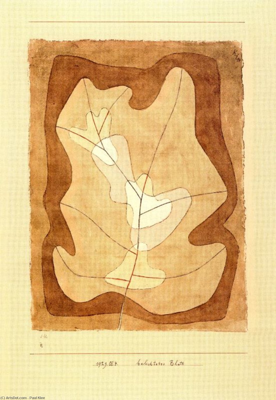 Illuminated Leaf — Paul Klee