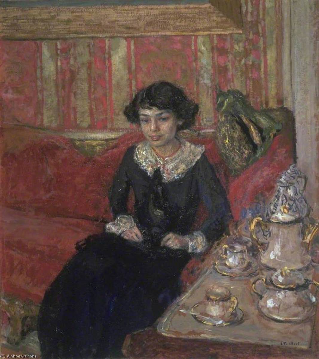 Girl In An Interior (jeune Femme Dans Un Intérieur) — Jean-édouard Vuillard