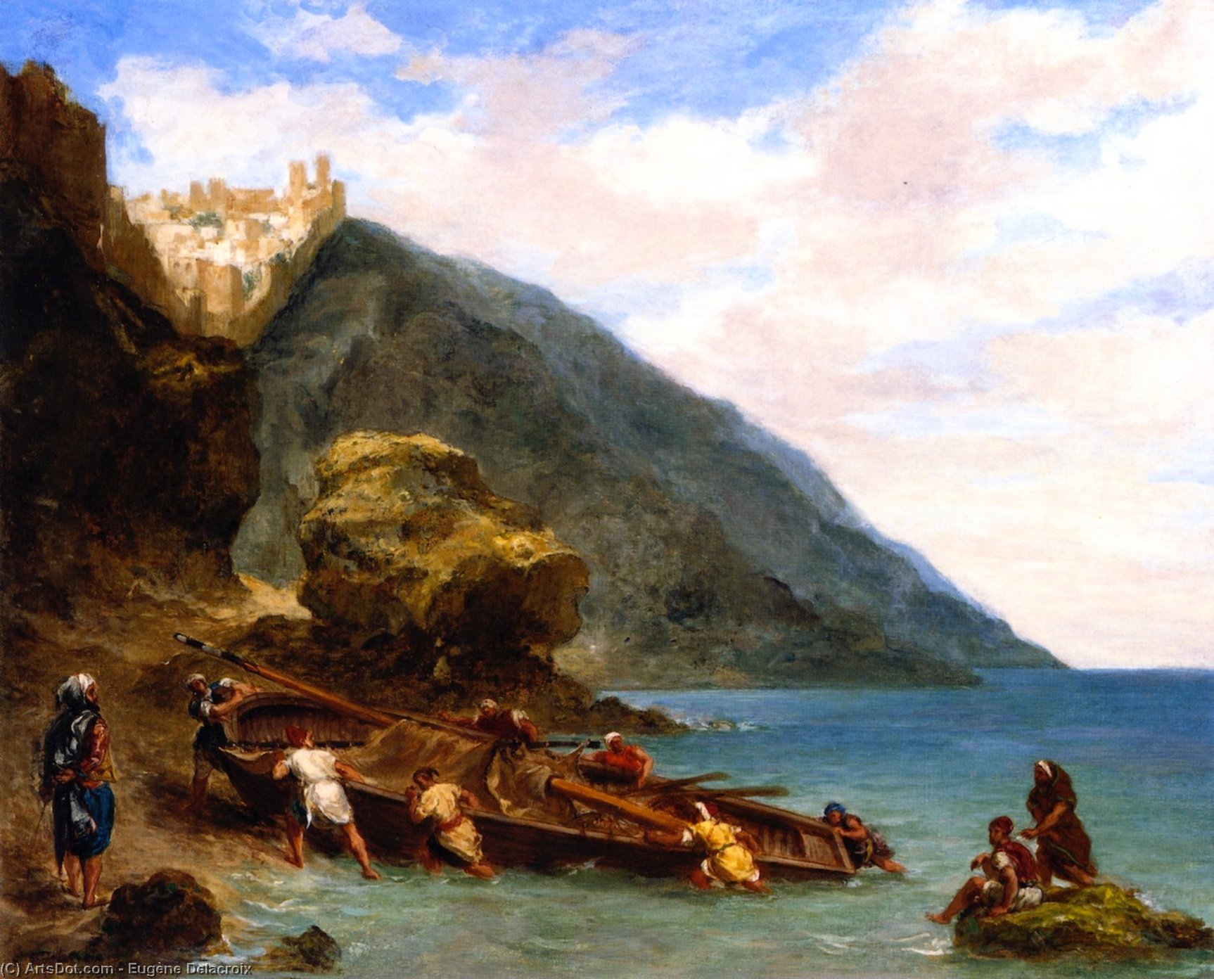 Vista De Tanger Desde La Costa — Eugène Delacroix