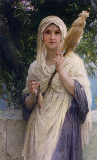 The Spinner By The Sea — Charles Amable Lenoir