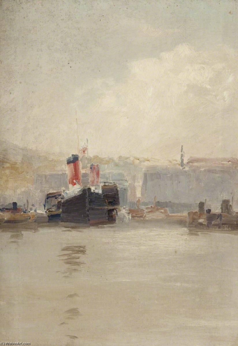 Red Funnelled Steamer — John Miller Nicholson