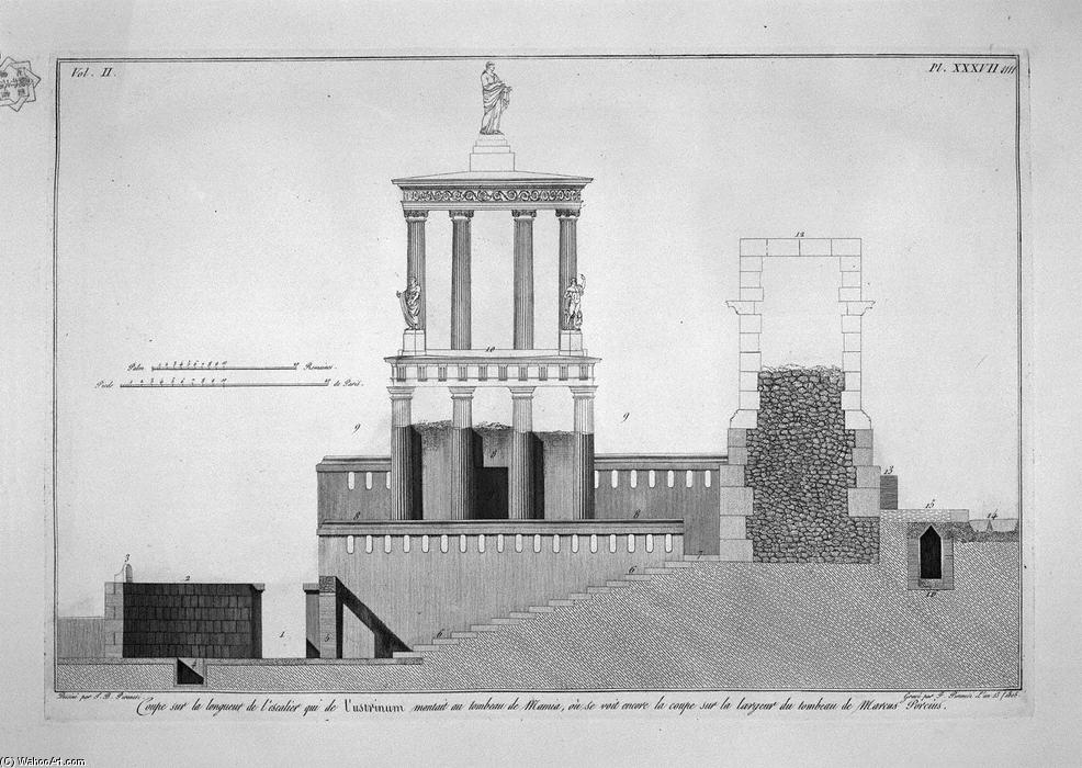 Cross Section Of The Tomb Of Mamia — Giovanni Battista Piranesi