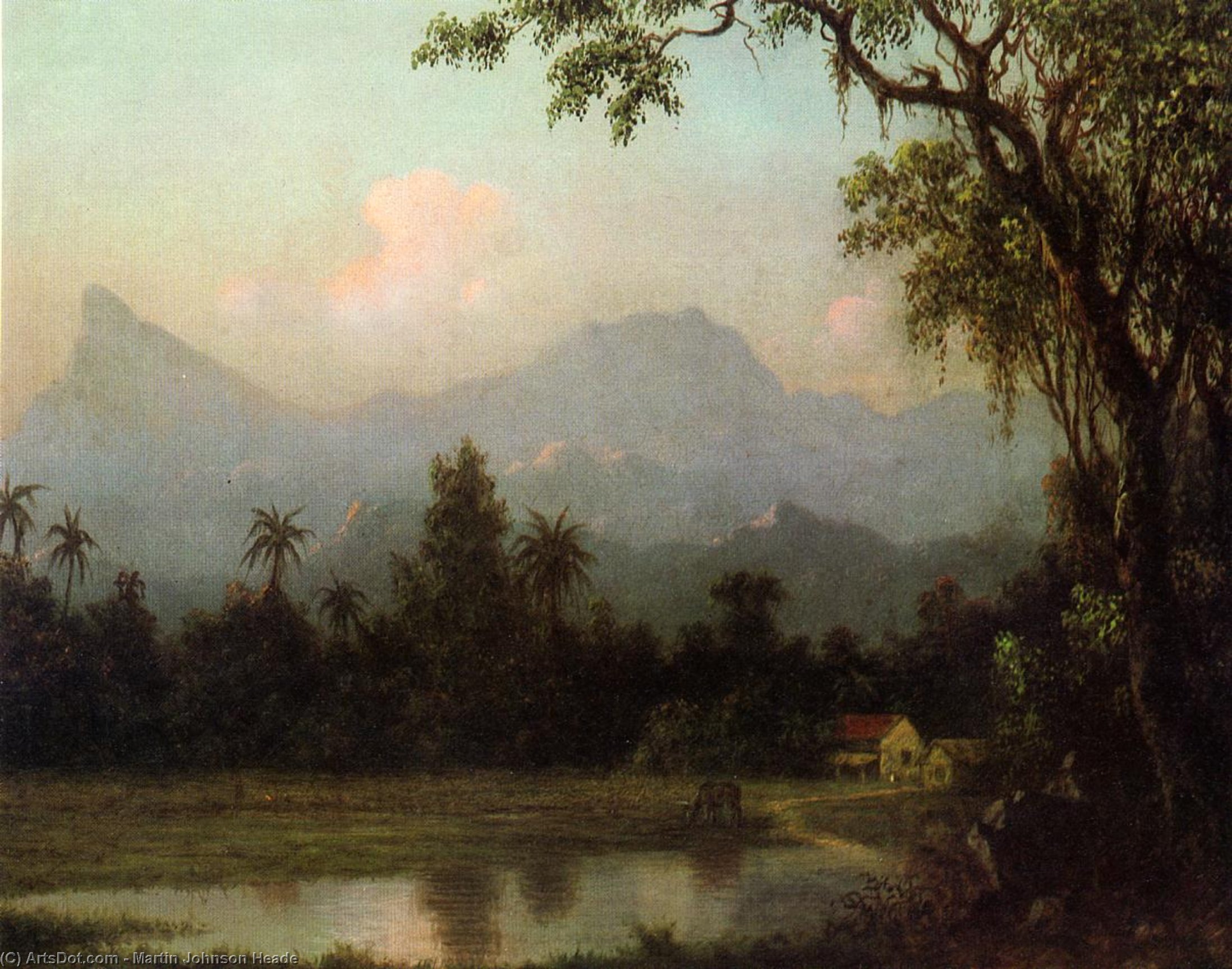 Rio De Janeiro, South American Scene With Cabin — Martin Johnson Heade