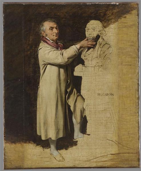 Portrait De Jean Antoine Houdon — Louis Léopold Boilly