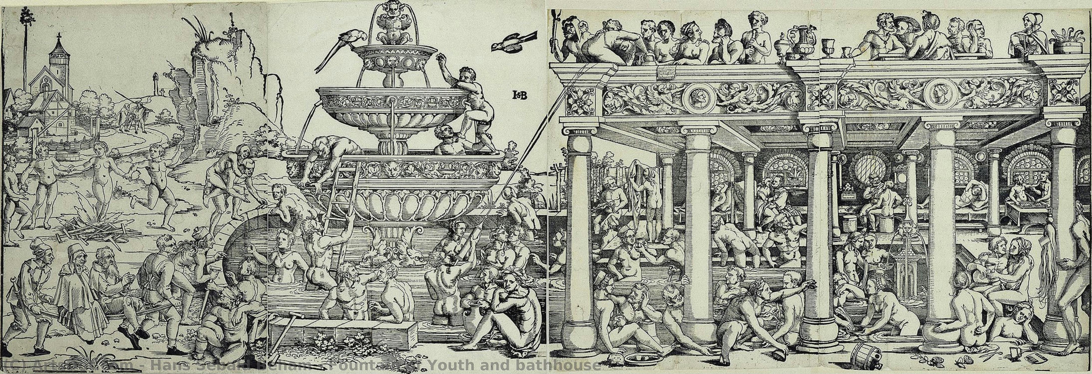 Fountain Of Youth And Bathhouse — Hans Sebald Beham
