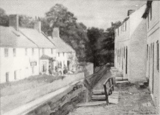 Street Scene Wharwarden Wales, (painting) — Bert Geer Phillips