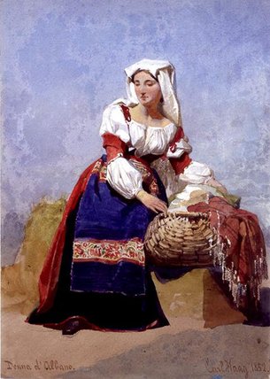 Donna D'albano', Portrait Of An Italian Country — Carl Haag