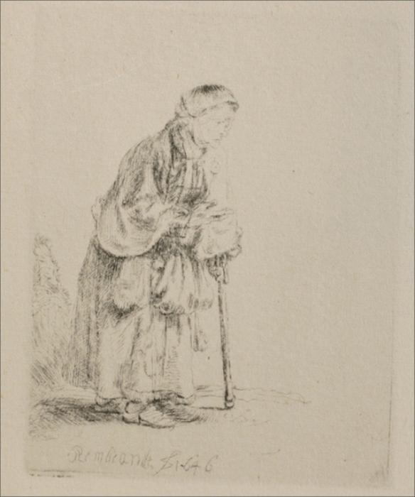 A Beggar Woman Asking Alms — Rembrandt Van Rijn