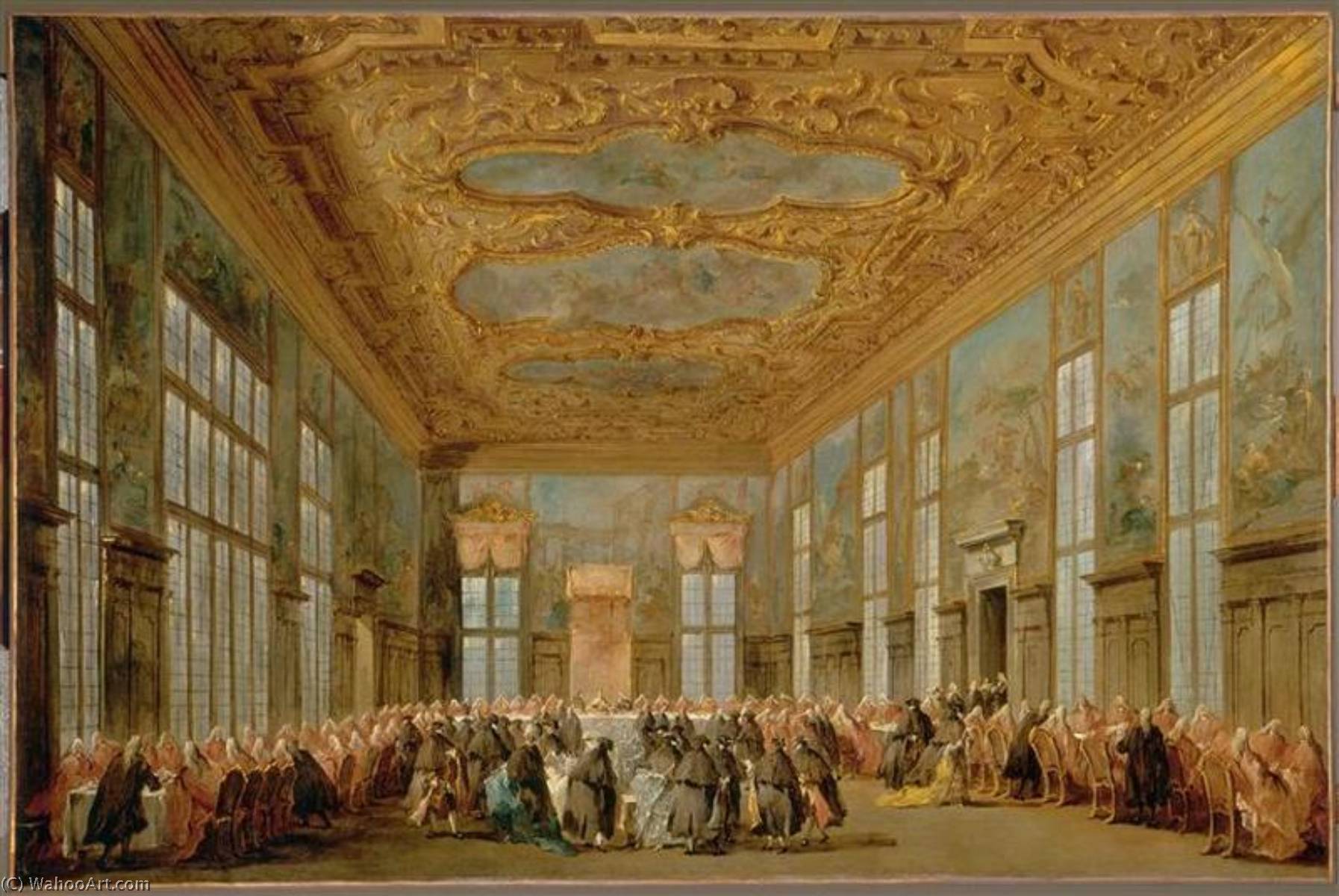Le Doge De Venise Offre À Déjeuner Aux Ambassadeurs — Francesco Lazzaro Guardi