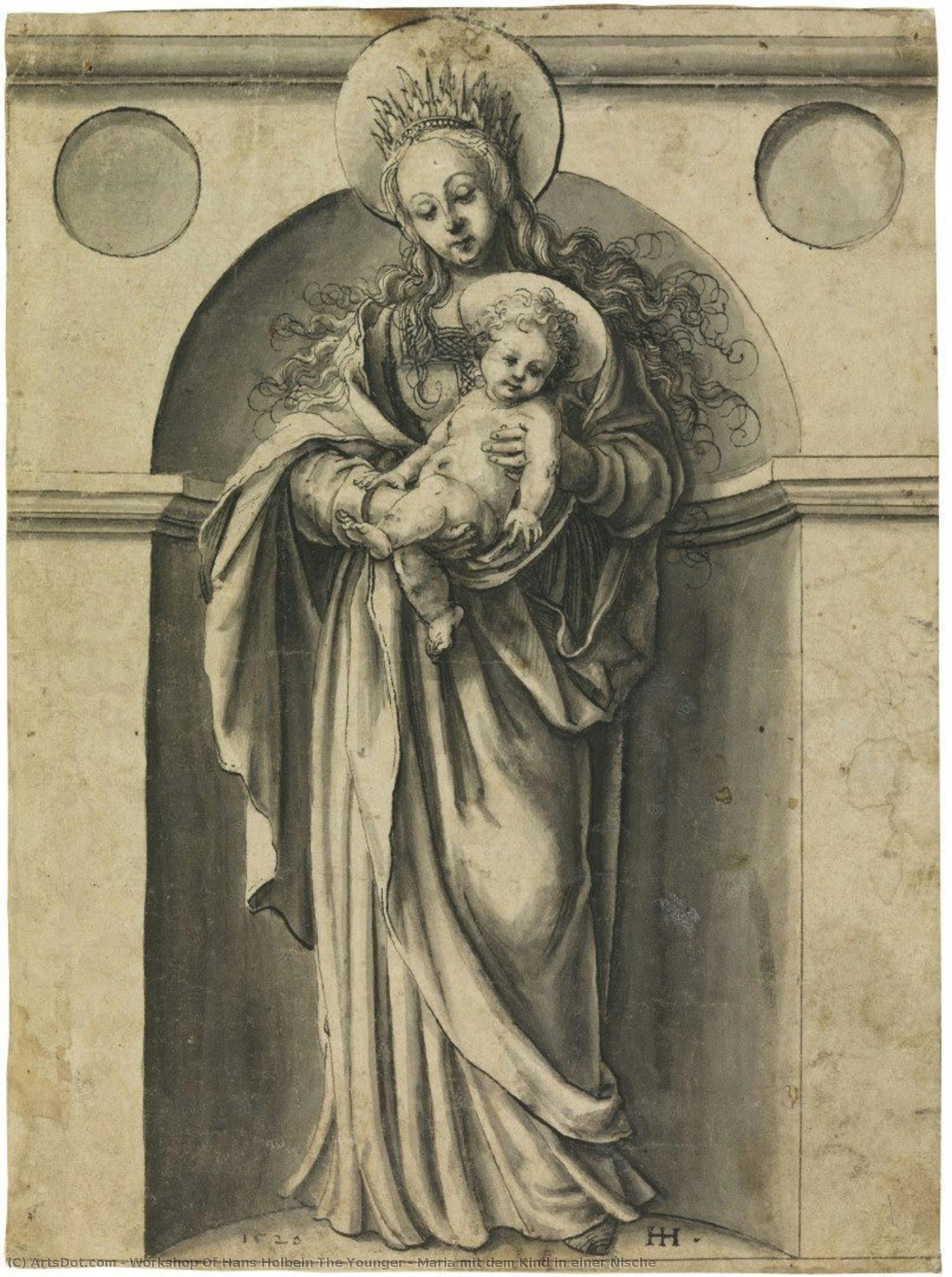 Maria Mit Dem Kind In Einer Nische — Workshop Of Hans Holbein The Younger