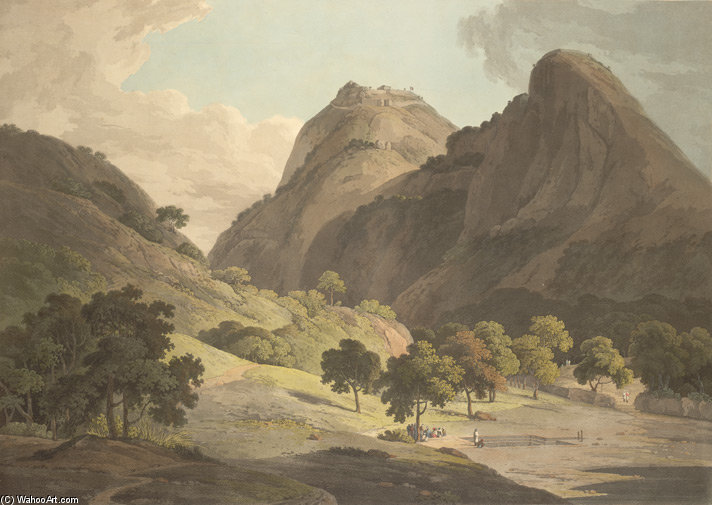 Jag Deo And Warrangur, Hill Forts In The Barramah'l — Thomas And William Daniell