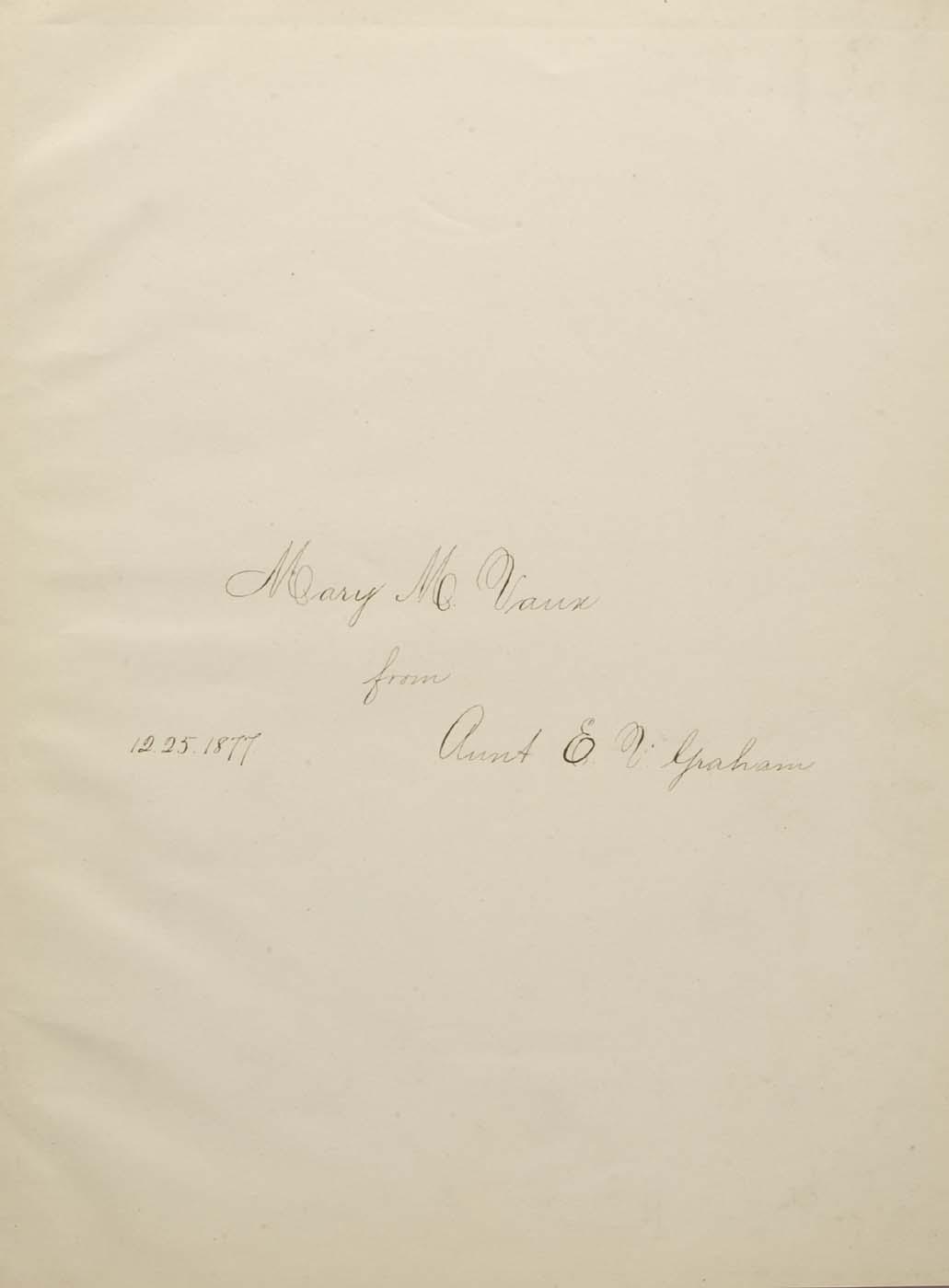 (untitled Inscription) — Mary Vaux Walcott