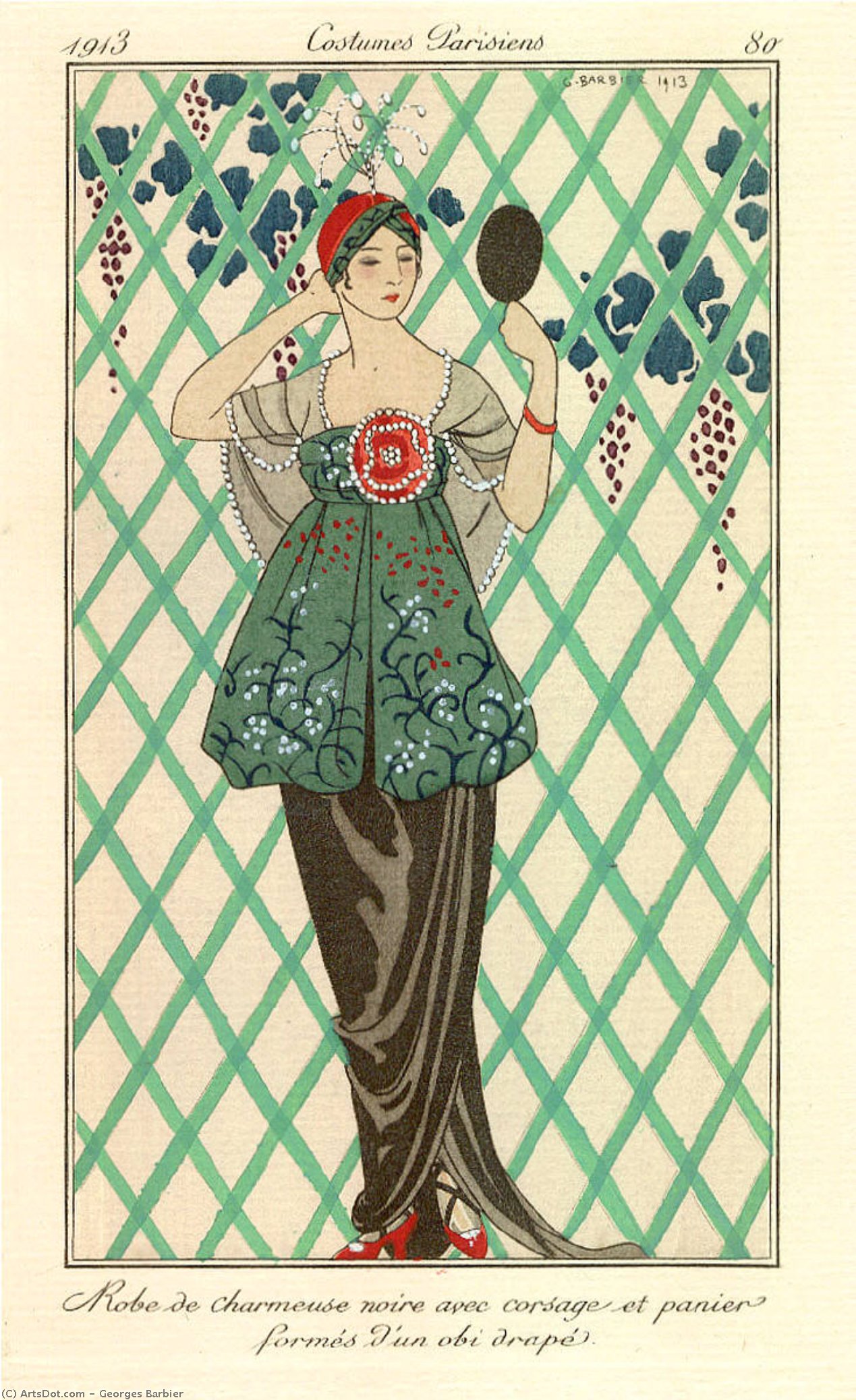Robe De Charmeuse Noire — Жорж Барбье