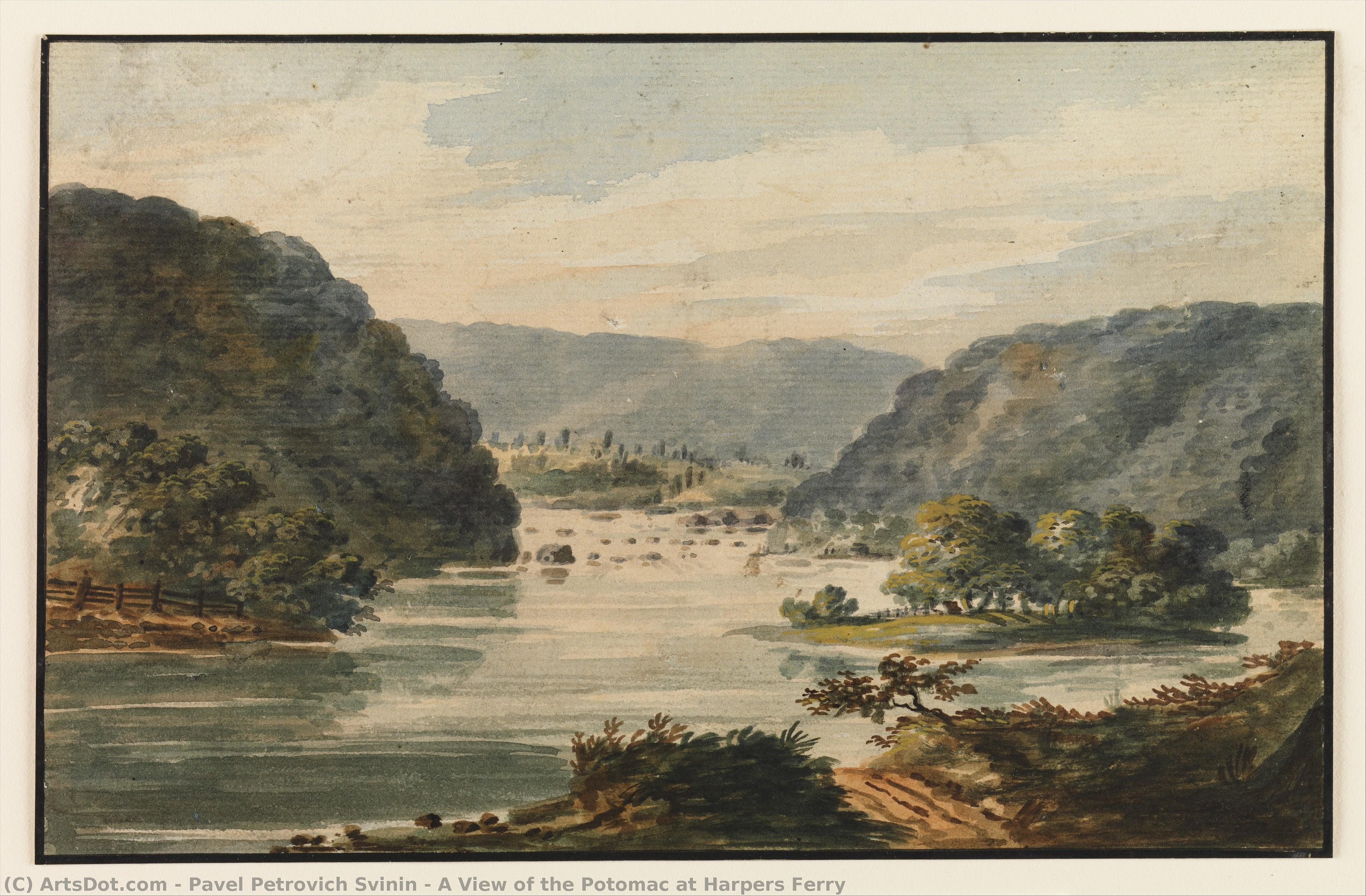 A View Of The Potomac At Harpers Ferry — Pavel Petrovich Svinin