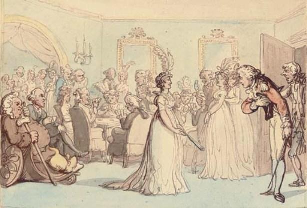 Matthew Bramble's Trip To Bath. The Rout — Thomas Rowlandson