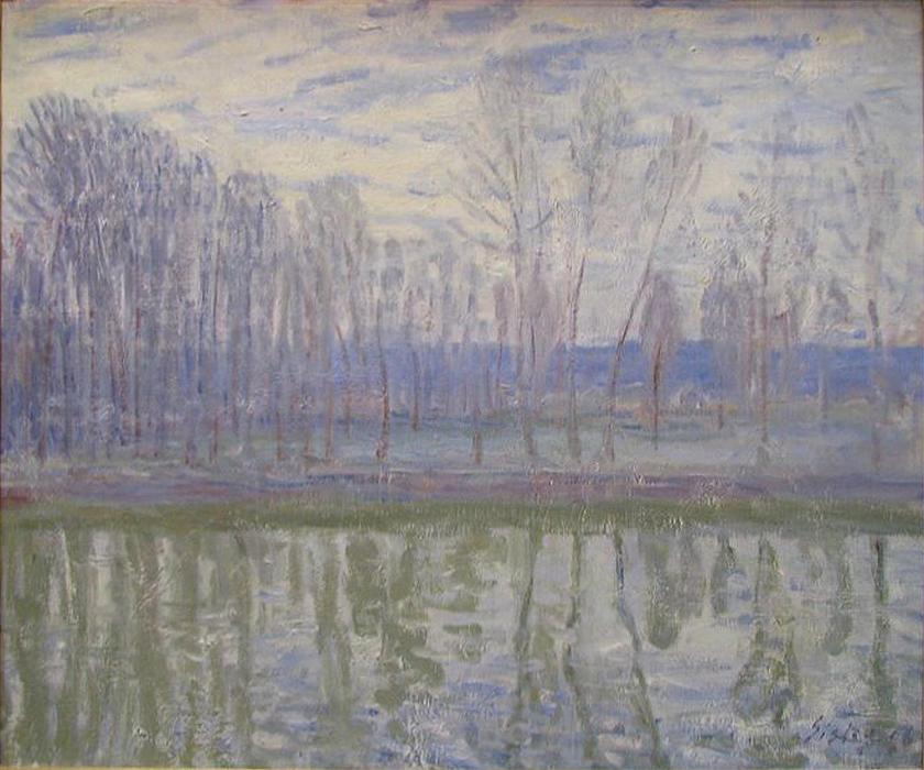On The Banks Of The River Loing — Alfred Sisley