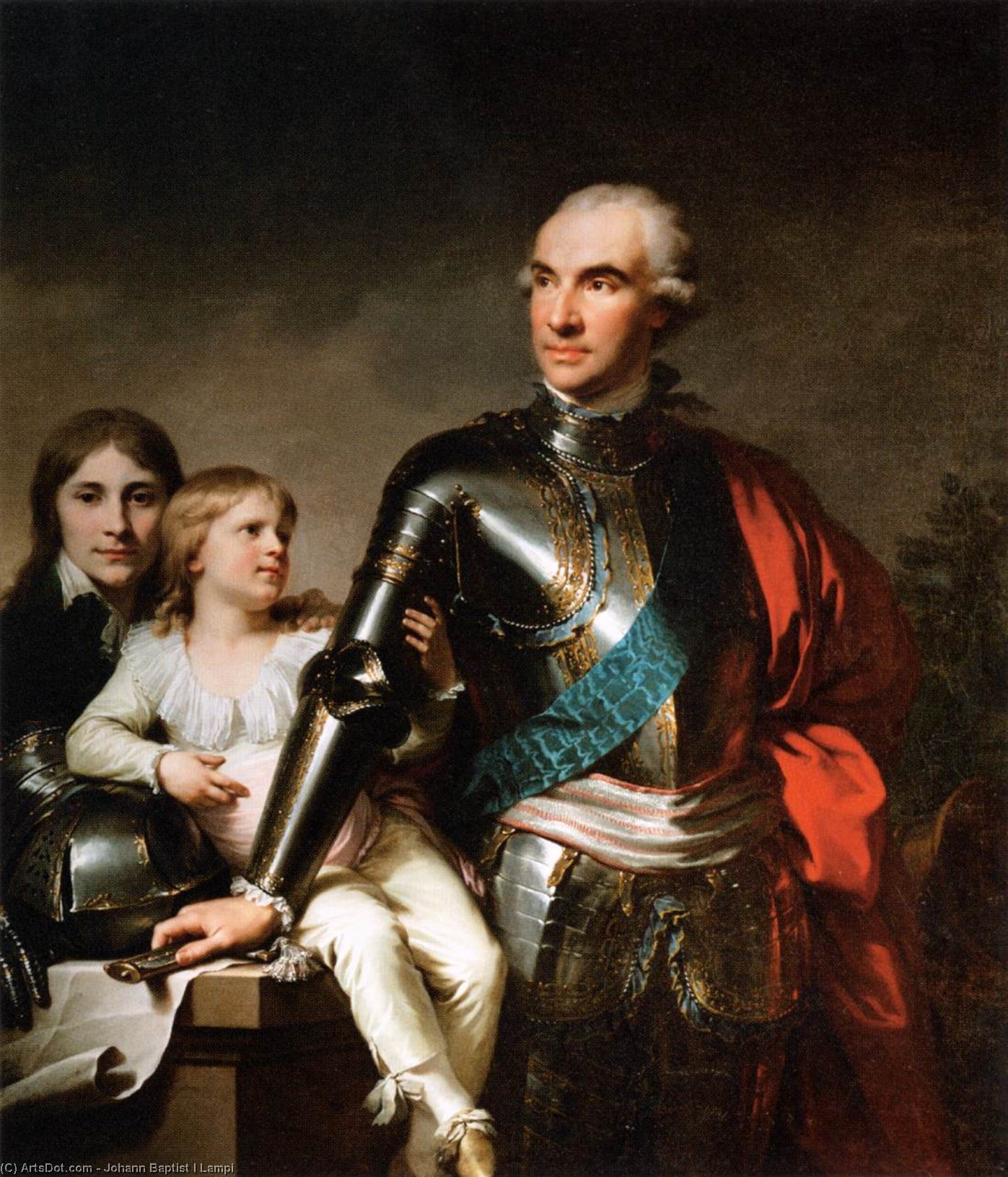 Count Stanislas Felix Potocki And His Two Sons — Johann Baptist Ii Lampi