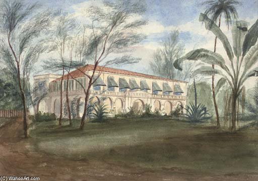 View Of James Emerson Tennent's House In Ceylon — Andrew Nicholl