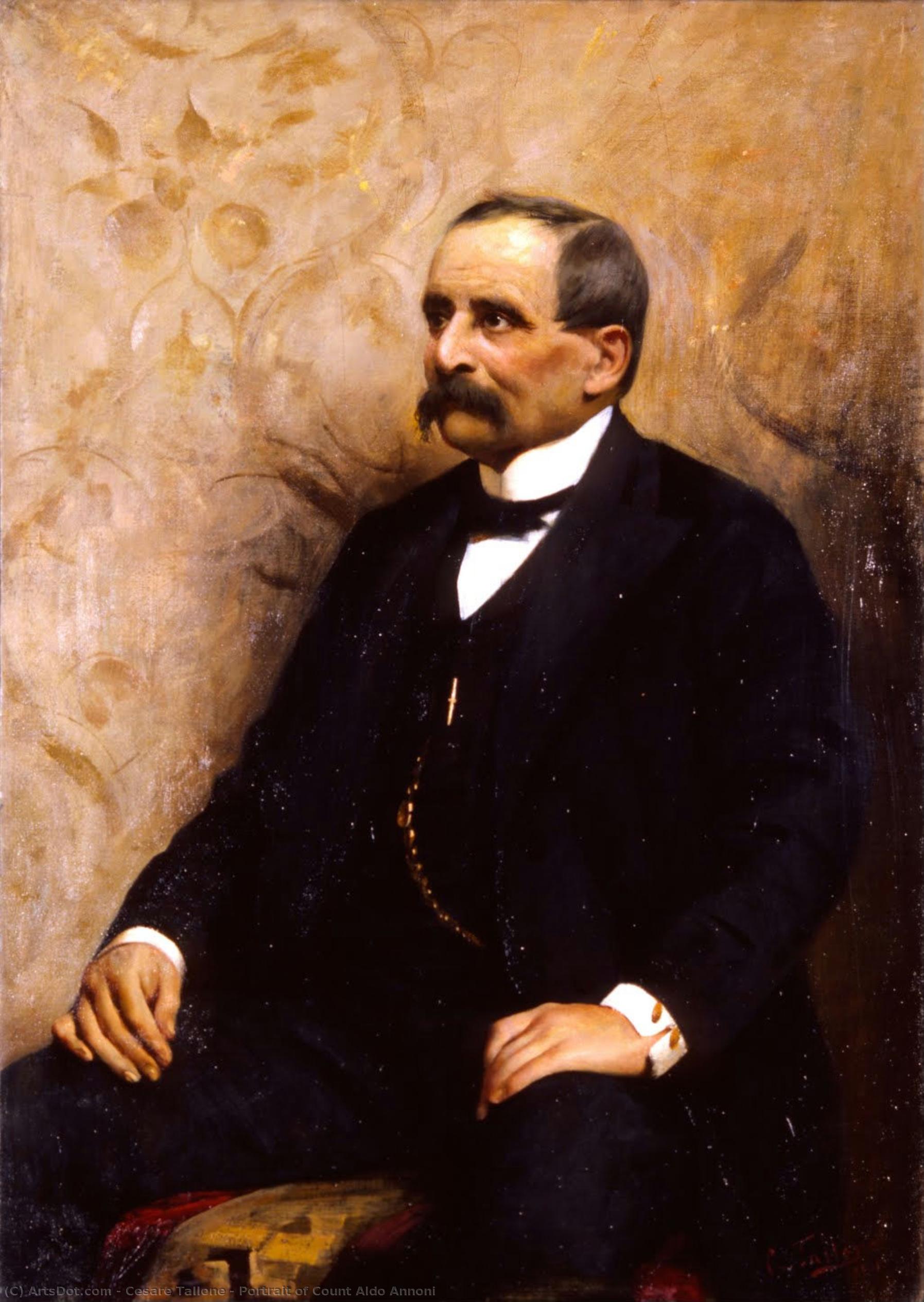Portrait Of Count Aldo Annoni — Cesare Tallone