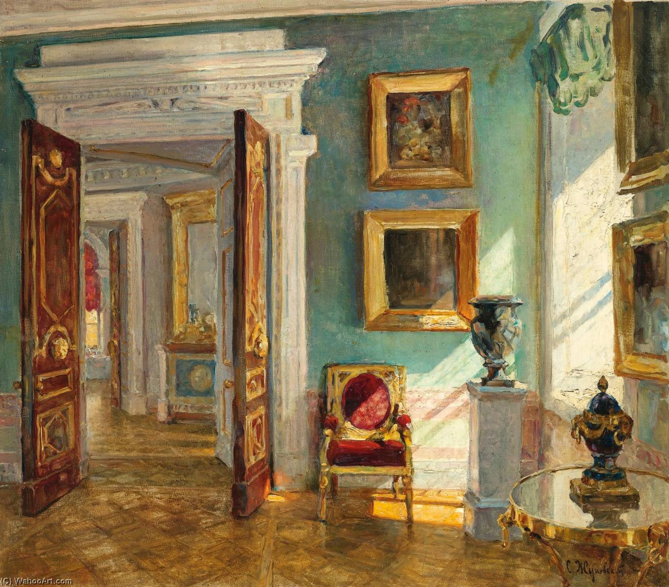 Interior Of The Picture Gallery, Pavlovsk — Stanislav Yulianovich Zhukovsky