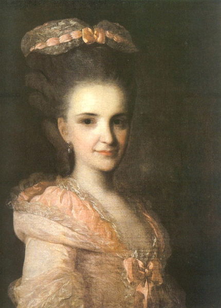 Unknown In Rose Dress — Fyodor Stepanovich Rokotov