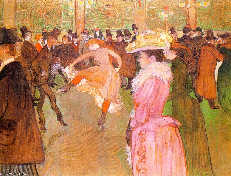 Training Of The New Girls By Valentin At The Moulin Rouge — Henri De Toulouse-lautrec