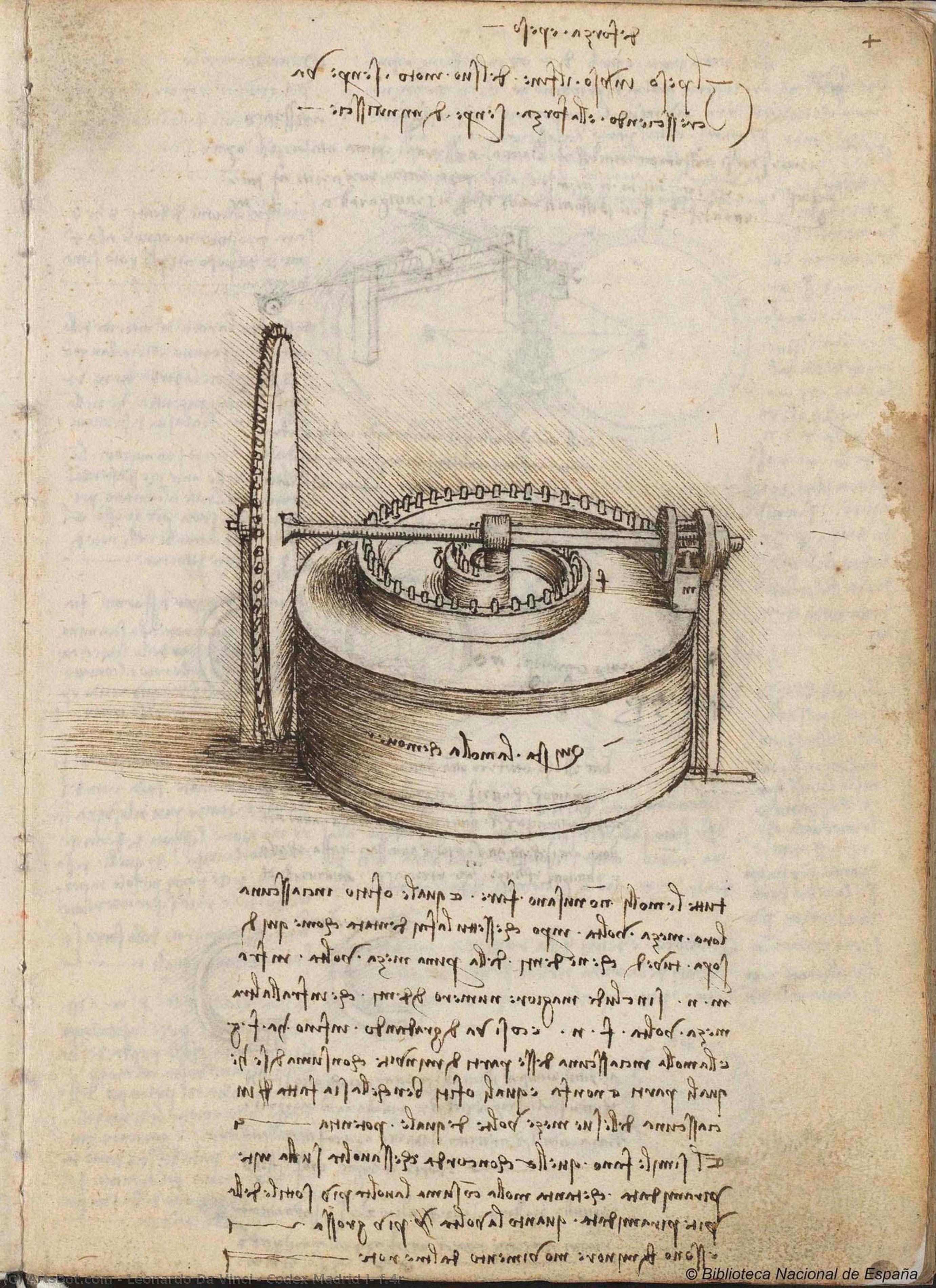 Codex Madrid I, F.4r — レオナルド・ダ・ヴィンチ