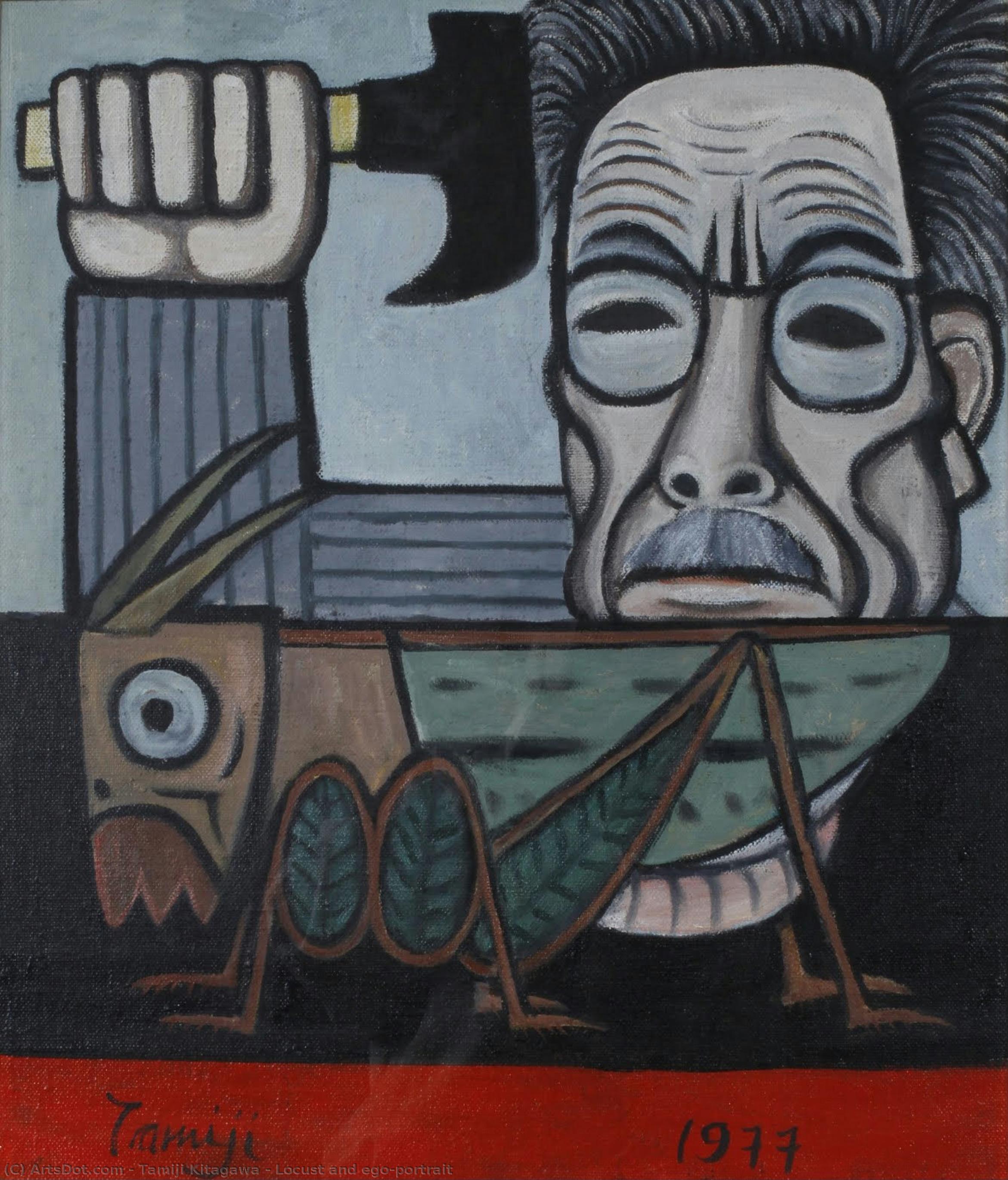 Locust And Ego-portrait — Tamiji Kitagawa