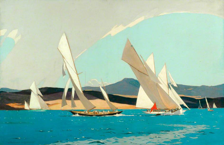 Yachting Scene (london, Midland And Scottish Railway Poster Artwork) — Norman Wilkinson